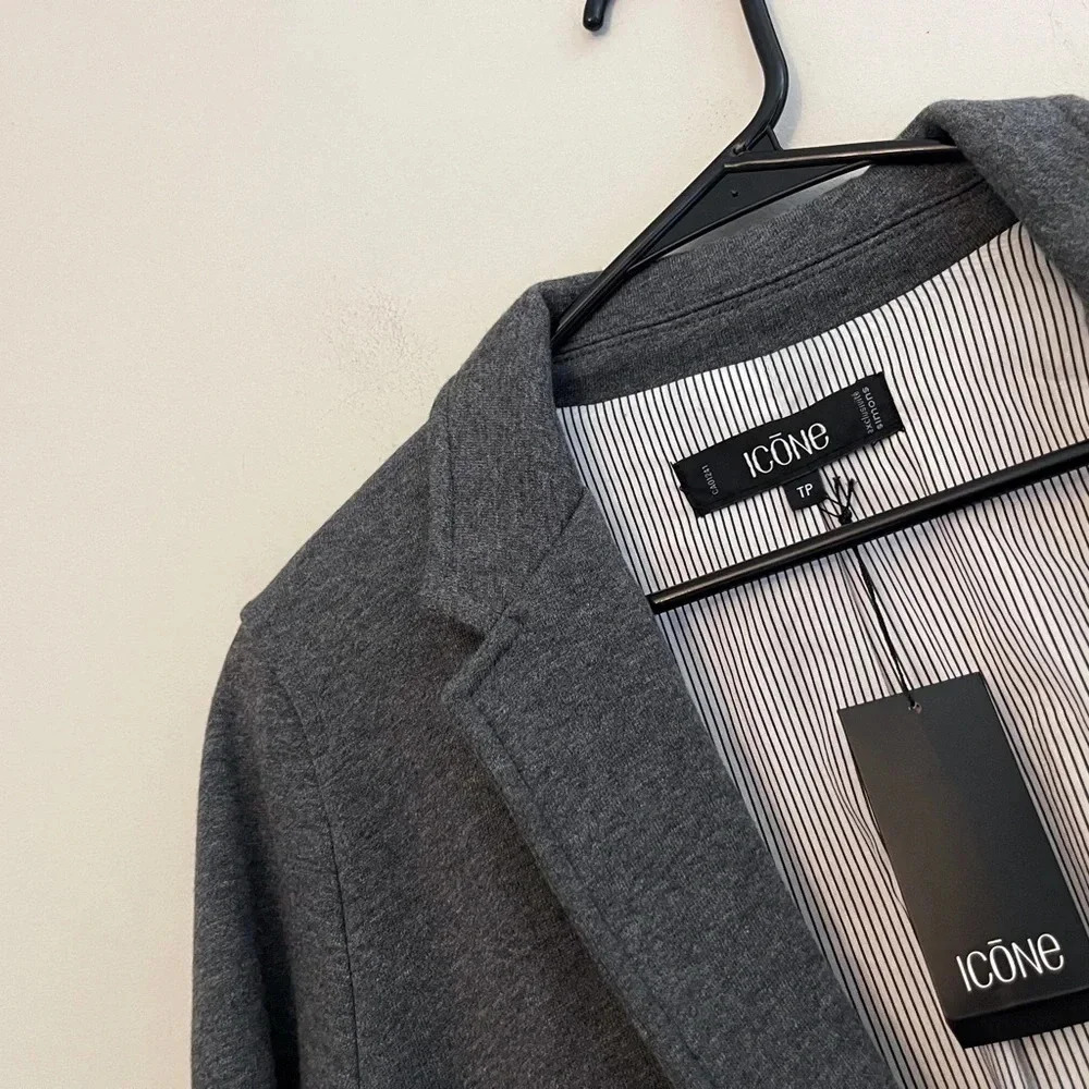 New Icone blazer gray academia teacher office career fall chic classic - Picture 8 of 8